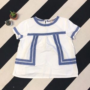 Grecian Embroidered Blouse